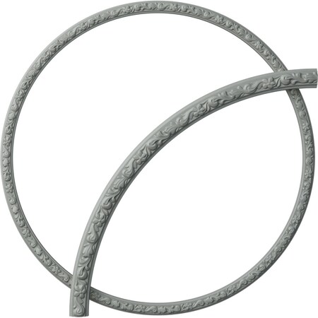 Ekena Millwork 49 1/4-in. OD x 45 1/4-in. ID x 2-in. W x 7/8-in. P Sussex Floral Ceiling Ring Kit CRK49SU